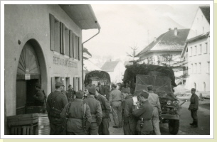 Soldaten in Rothenfluh während des 2. Weltkriegs